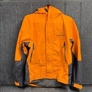 Antartica Voyages Men's High-Performance Jacket - Vibrant Orange and Gray